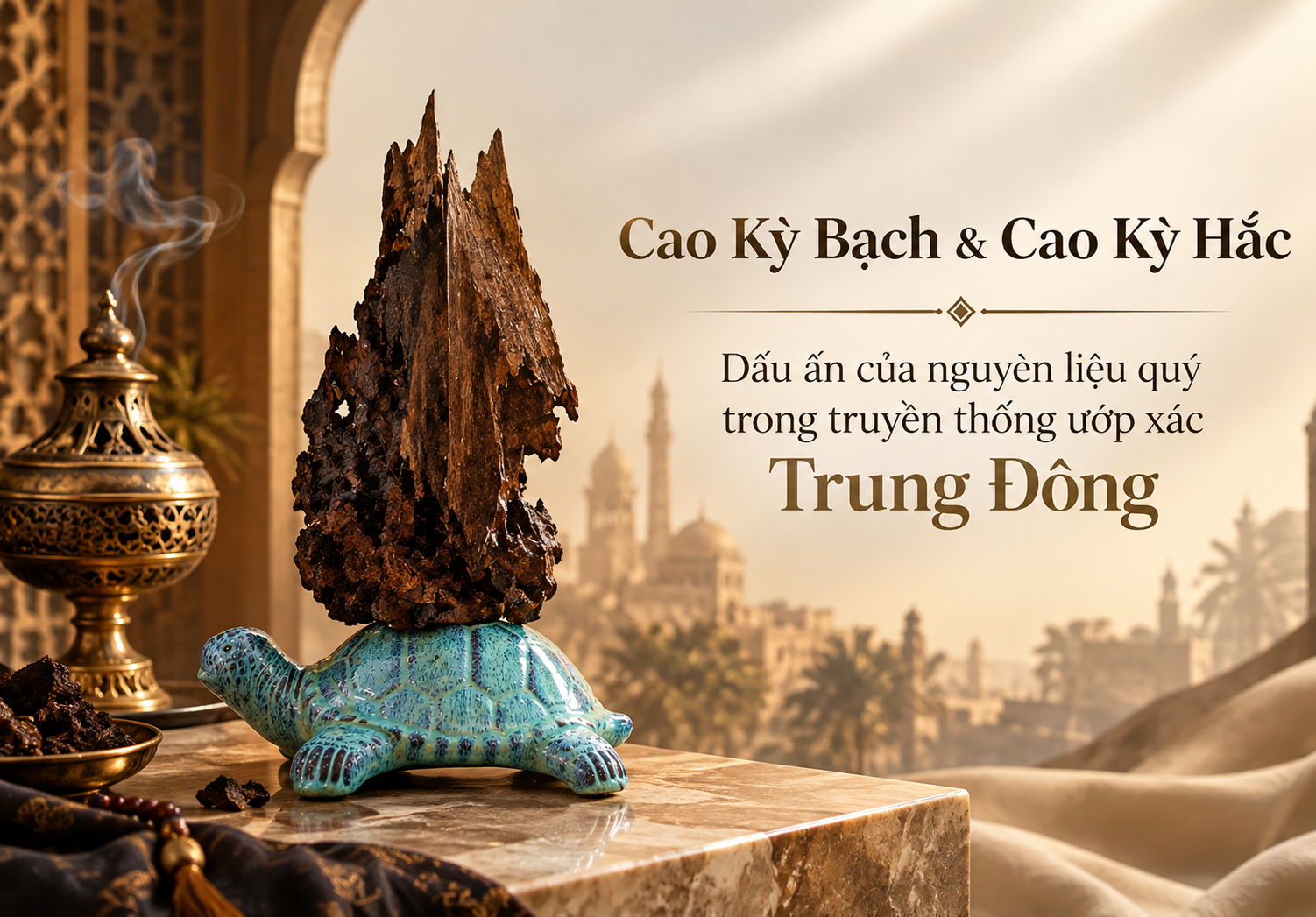 Cao Kỳ Bạch & Cao Kỳ Hắc - dấu ấn nguyên liệu quý trong truyền thống ướp xác Trung Đông